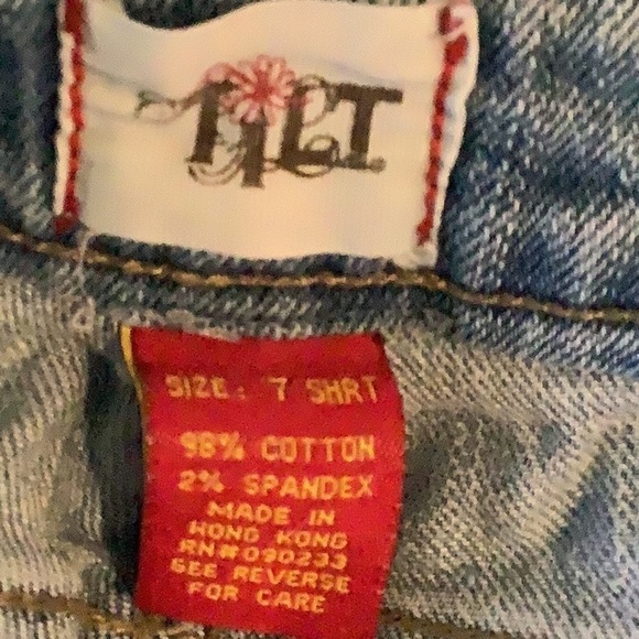 Tilt Y2K Jean Shorts with Fringe Bottoms Size 7 (Preowned) - Picture 5 of 6